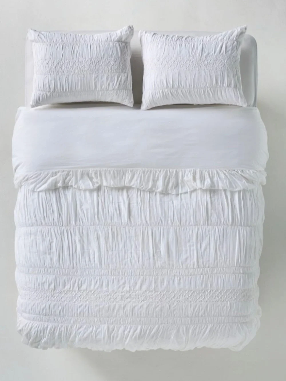 Queen Mariella Cotton Pintuck Duvet and Shams, Set of 2